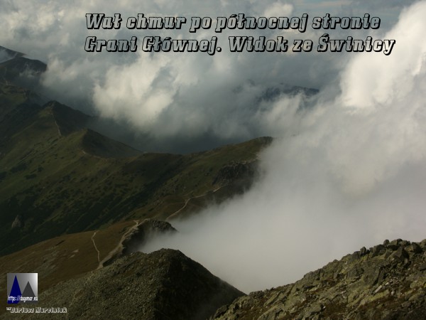 widok ze Świnicy na Grań Główną Tatr Zachodnich